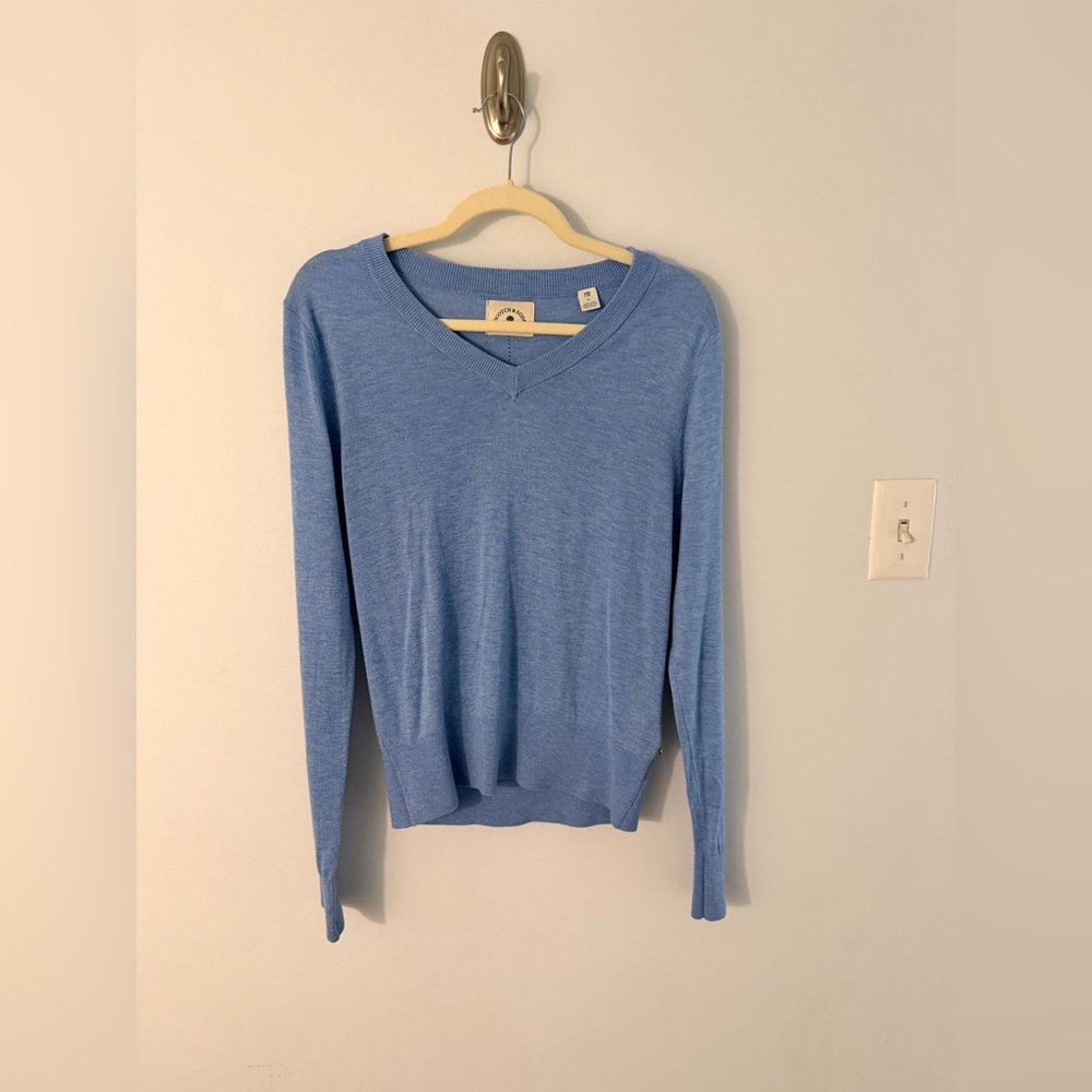 Scotch & Soda Light Blue V-Neck Sweater